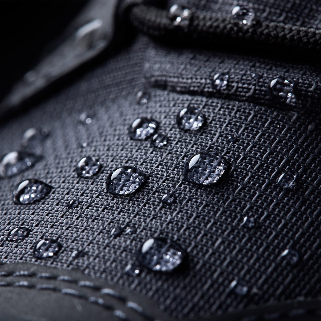 Close-up drops on fabric