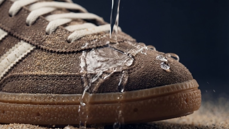 Suede sneaker with EXPRO protection technology and verified water-repellent performance.